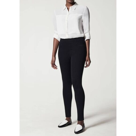 SPANX Jean-ish Ankle Leggings 'Black' Size S/P - Picture 1 of 3